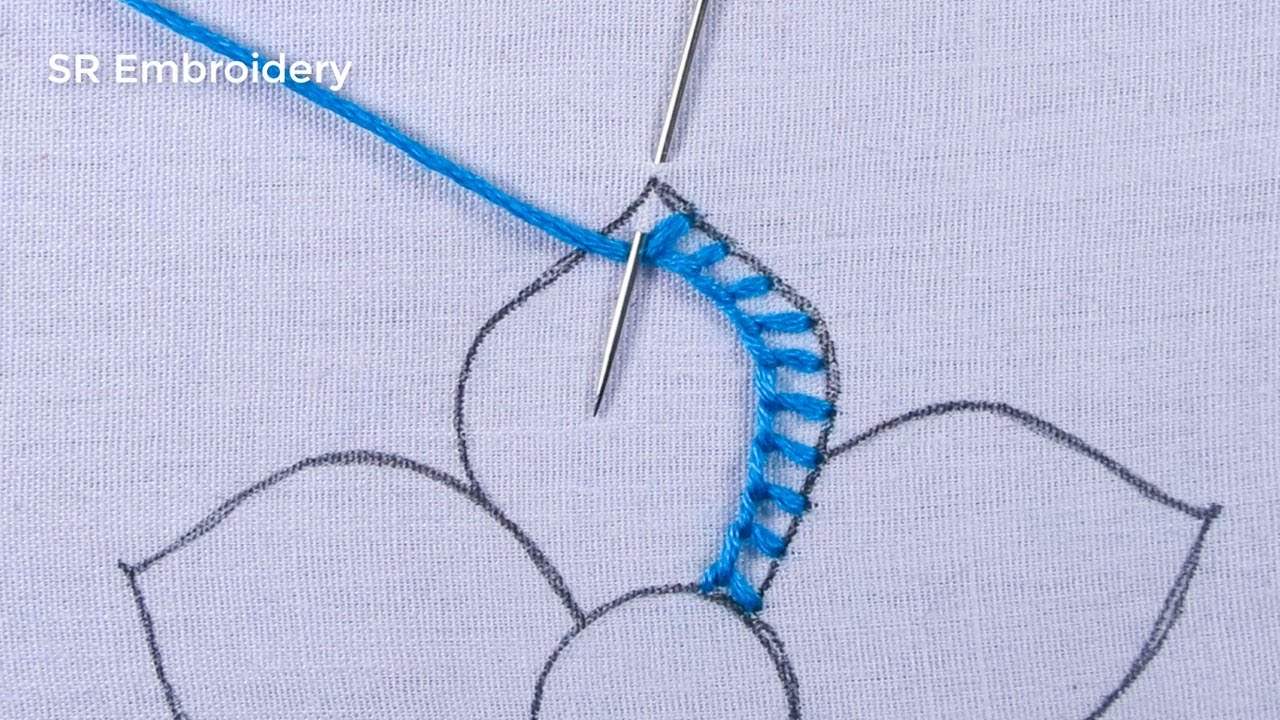 New Hand Embroidery Fancy Elegant Flower Amazing Design Needle Work With Easy Sewing Tutorial