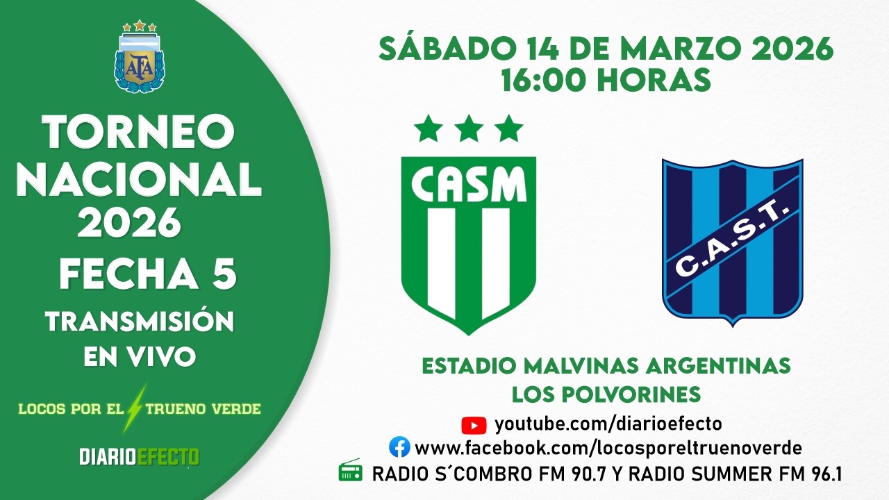 EN VIVO - TORNEO NACIONAL 2026 - SAN MIGUEL - San Telmo (FECHA 5)