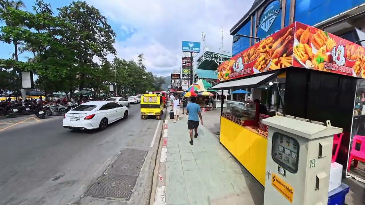 A walk around Patong, Phuket. Bangla Road, beach front and streets