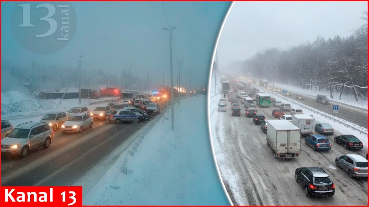 Heavy snowstorm paralyzes life in Russia’s Ural - Traffic stopped, snowdrifts forming in streets
