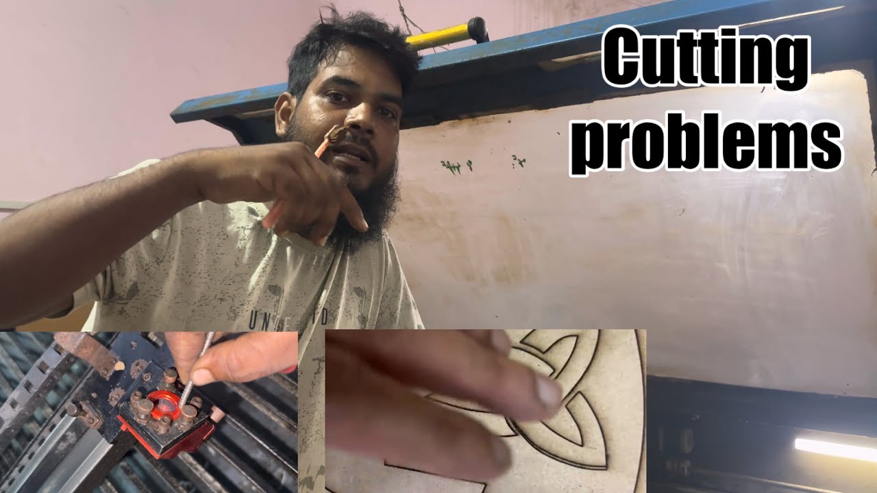4x3 co2 laser cutting machine cutting problem 😭😭😭😭 #maazranchi