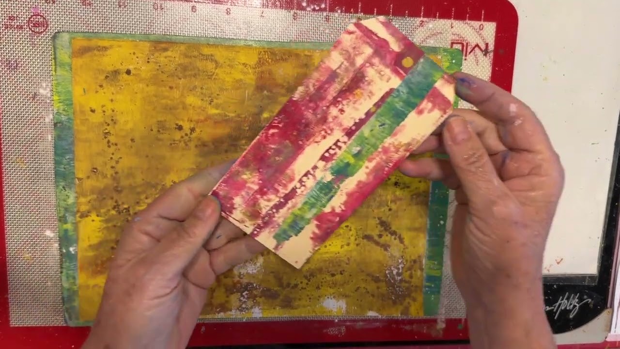 Mixed Media Monday! - Gelli Printing with Baby Powder Resist-Part 2!