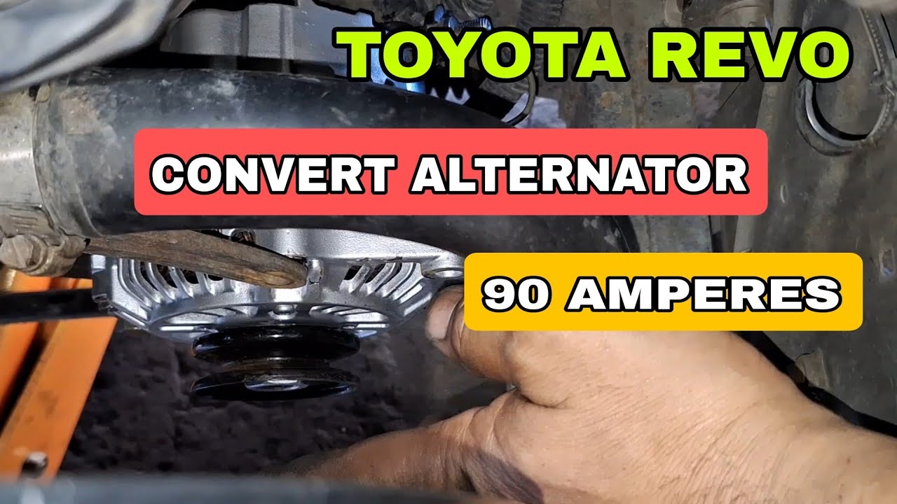 TOYOTA REVO GASOLINE ENGINE,  Convert Alternator  90 amperes