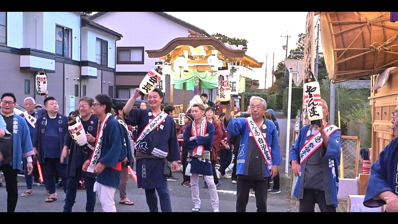 例大祭  屋台  別れ  津毛利神社　R7.10.12