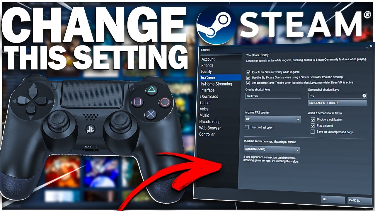 EVERY CONTROLLER PLAYER NEEDS TO CHANGE THIS STEAM SETTING NOW