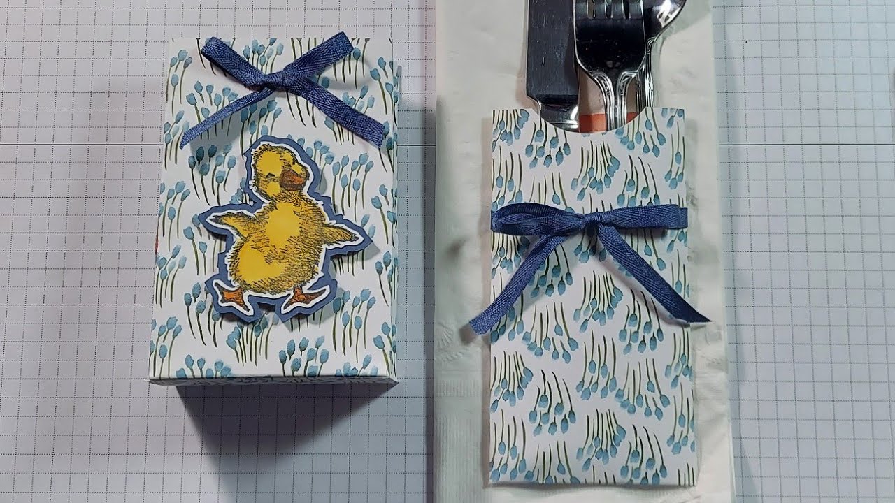 Easter Friends, Stampin UP - Gift Bag & Silverware Holder Set - Dress Up Your Dinner Table