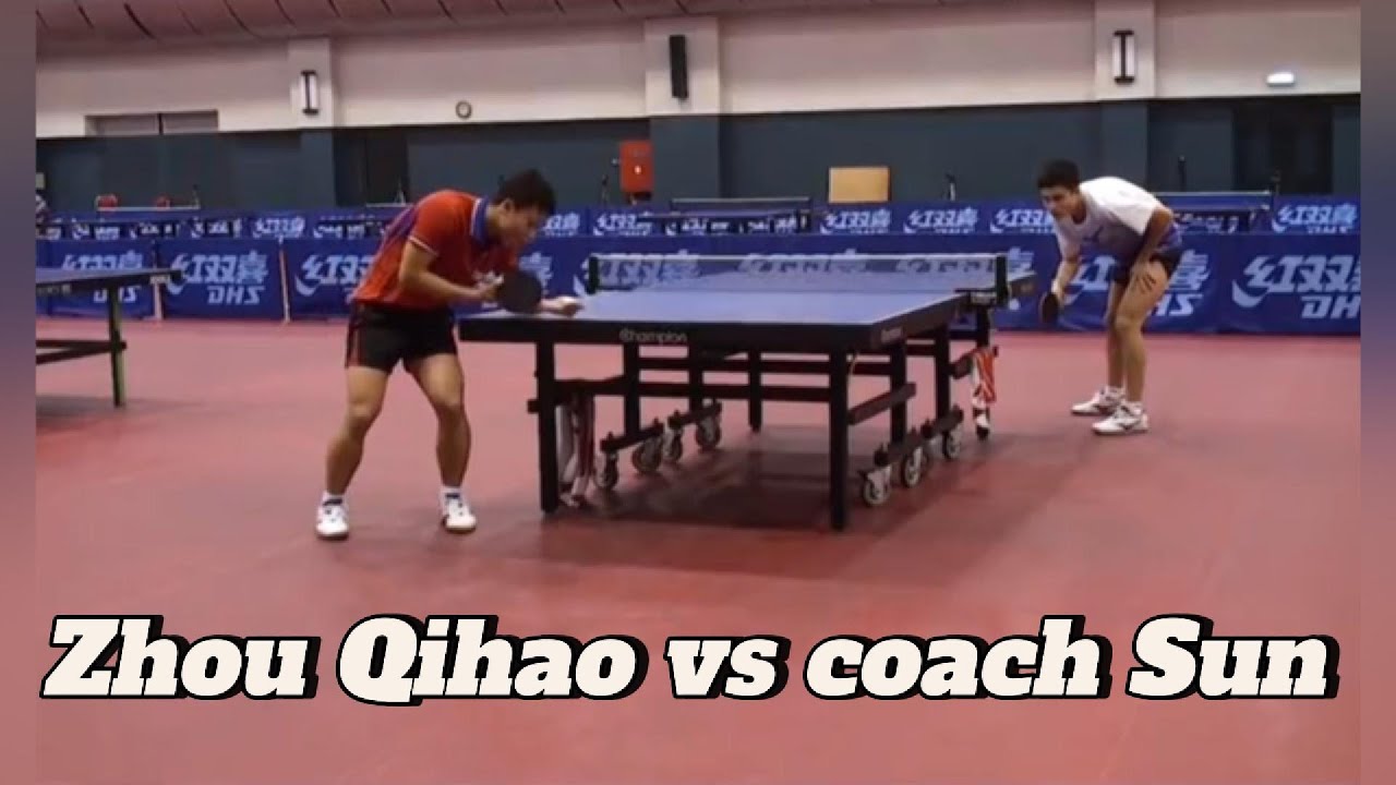 Zhou Qihao vs coach Sun in a internal match