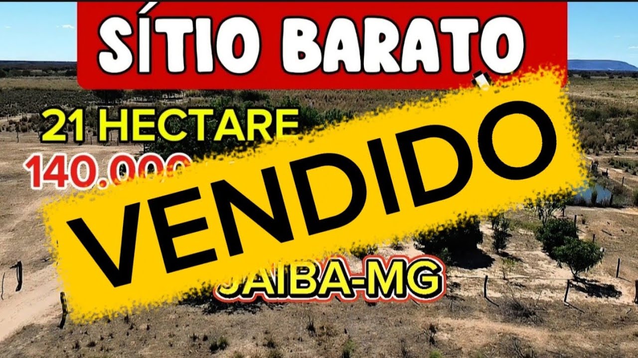 VENDIDO. APENAS 140 MIL.  21 HECTARE. SÍTIO BARATO JAÍBA-MG.