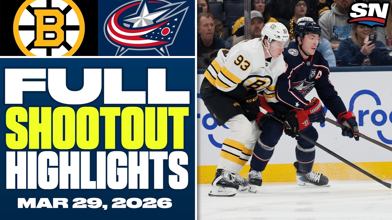 Boston Bruins vs. Columbus Blue Jackets | FULL Shootout Highlights - March 28, 2026