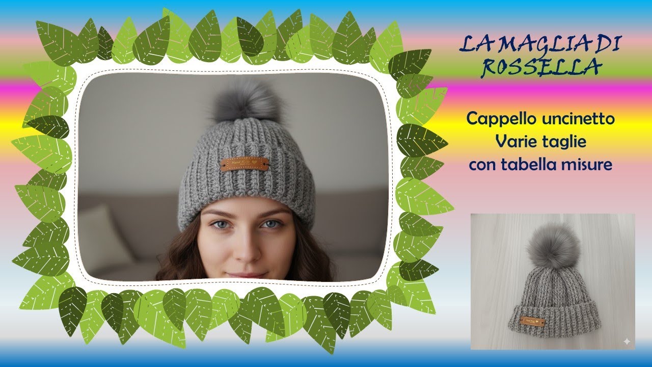 🧶 Cappellino Uncinetto: L'Effetto Maglia Ai Ferri Facile e Veloce!🎀💝