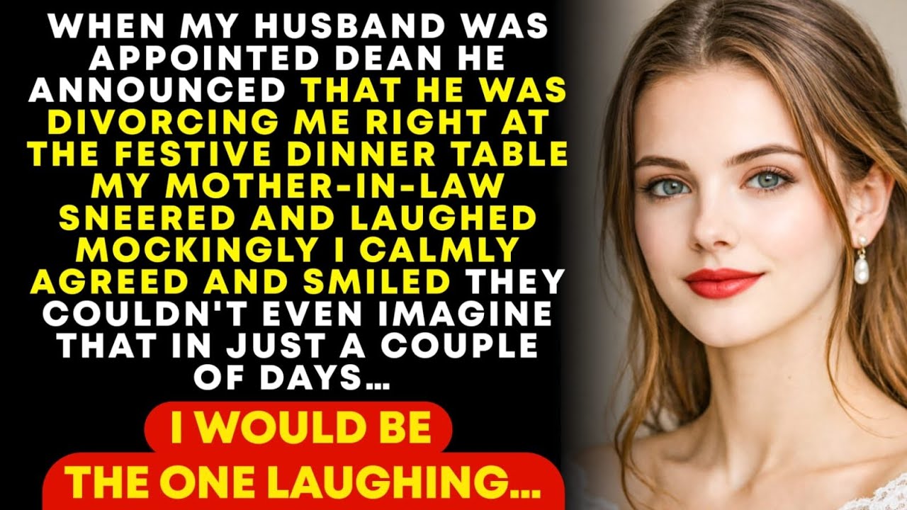 When my husband was appointed dean, he filed for divorce. My mother-in-law laughed. But they didn...