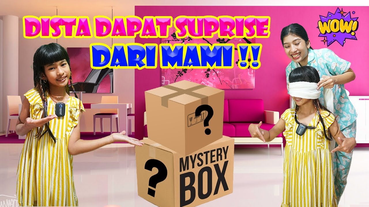 MATA DITUTUP DISTA KAGET DAPAT SURPRISE DARI MAMI😱!! TERNYATA ISINYA INI😯 #viralvideos