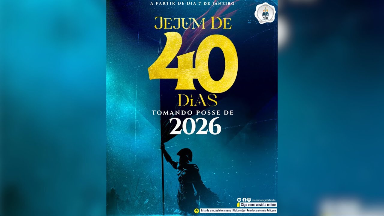 14º DIA DO JEJUM TOMANDO POSSE DE 2026 | 20 DE JAN 26 | COM AP. SWELY DA SILVA (CULTO DA NOITE)