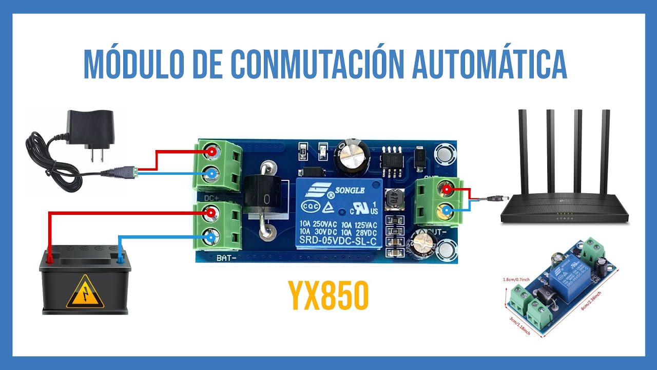 Módulo de Conmutación Automática - Controlador de Baterías y UPS para Evitar Cortes Eléctricos ⚡🔌