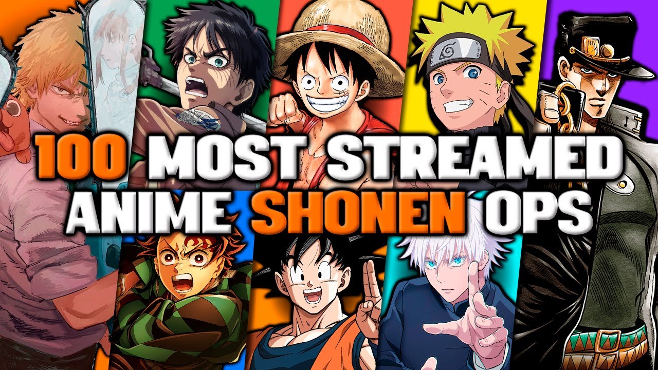 Los 100 OPENINGS de ANIME SHONEN más ESCUCHADOS 🔥🎵