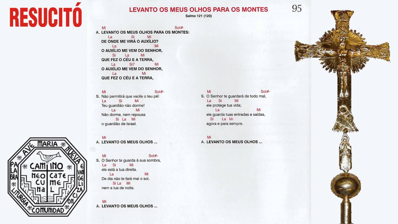 Levanto os meus olhos para os montes SALMO 121 120