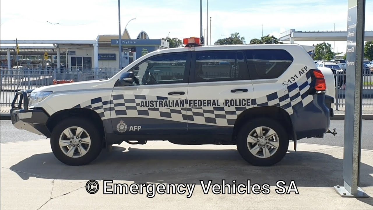 Australian Federal Police Toyota LandCruiser Prado 4WD at Cairns Airport