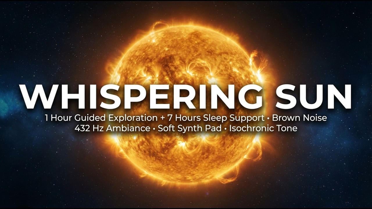 Whispering Sun: 1 Hour Calm Guided Exploration + 7 Hours Extended Sleep Support