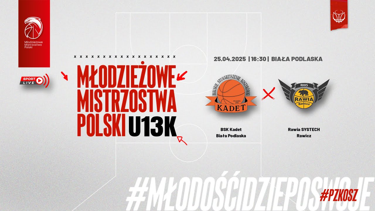 BSK Kadet Biała Podlaska - Rawia SYSTECH Rawicz (1/4 MMP U13K)