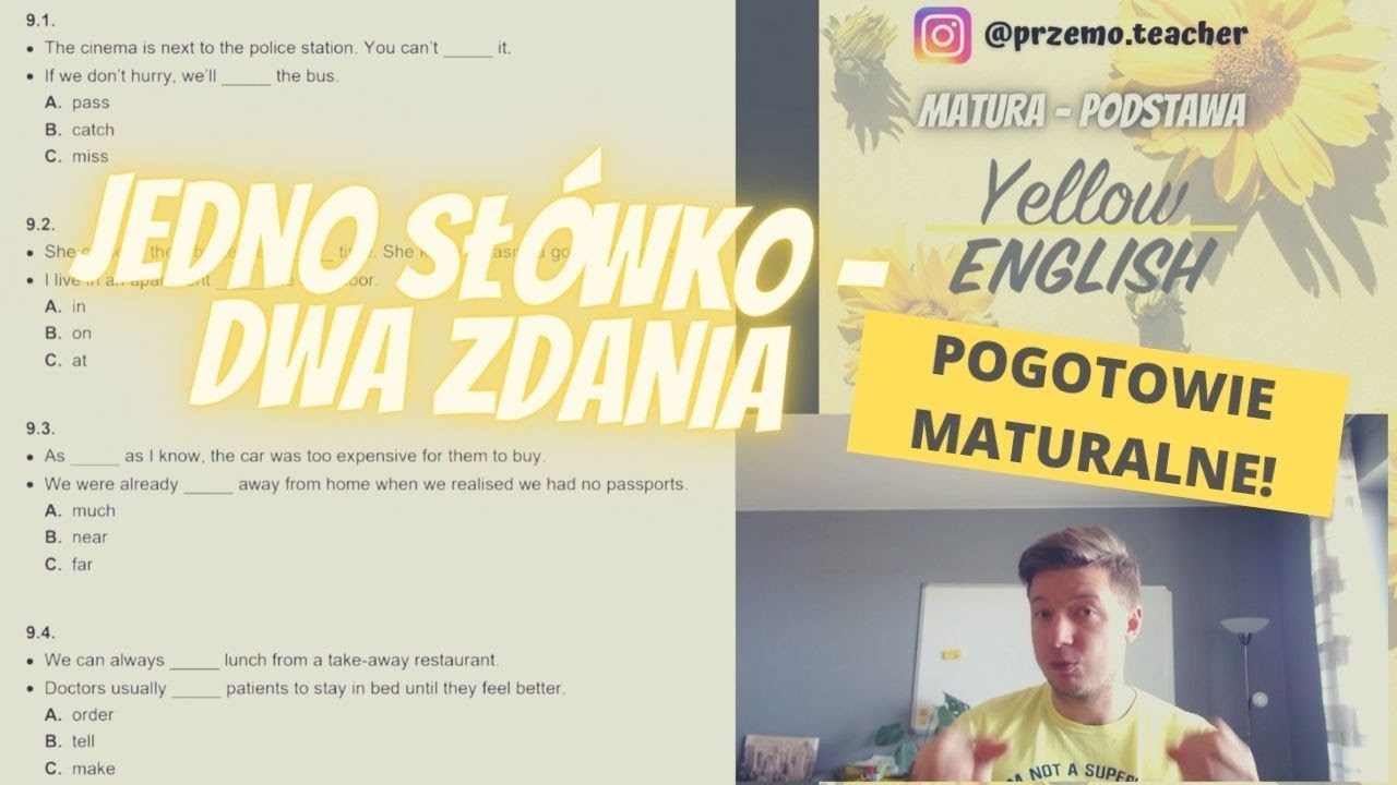 POGOTOWIE MATURALNE - Jedno słówko - dwa zdania