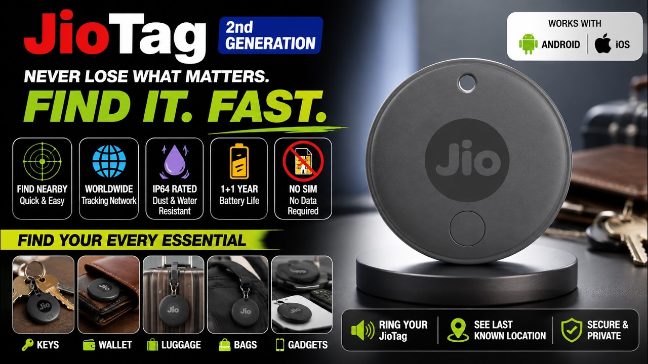 JioTag 2 Review 🔥 Find Your Lost Keys, Wallet & Luggage Easily | 2-Year Battery + No SIM Needed!