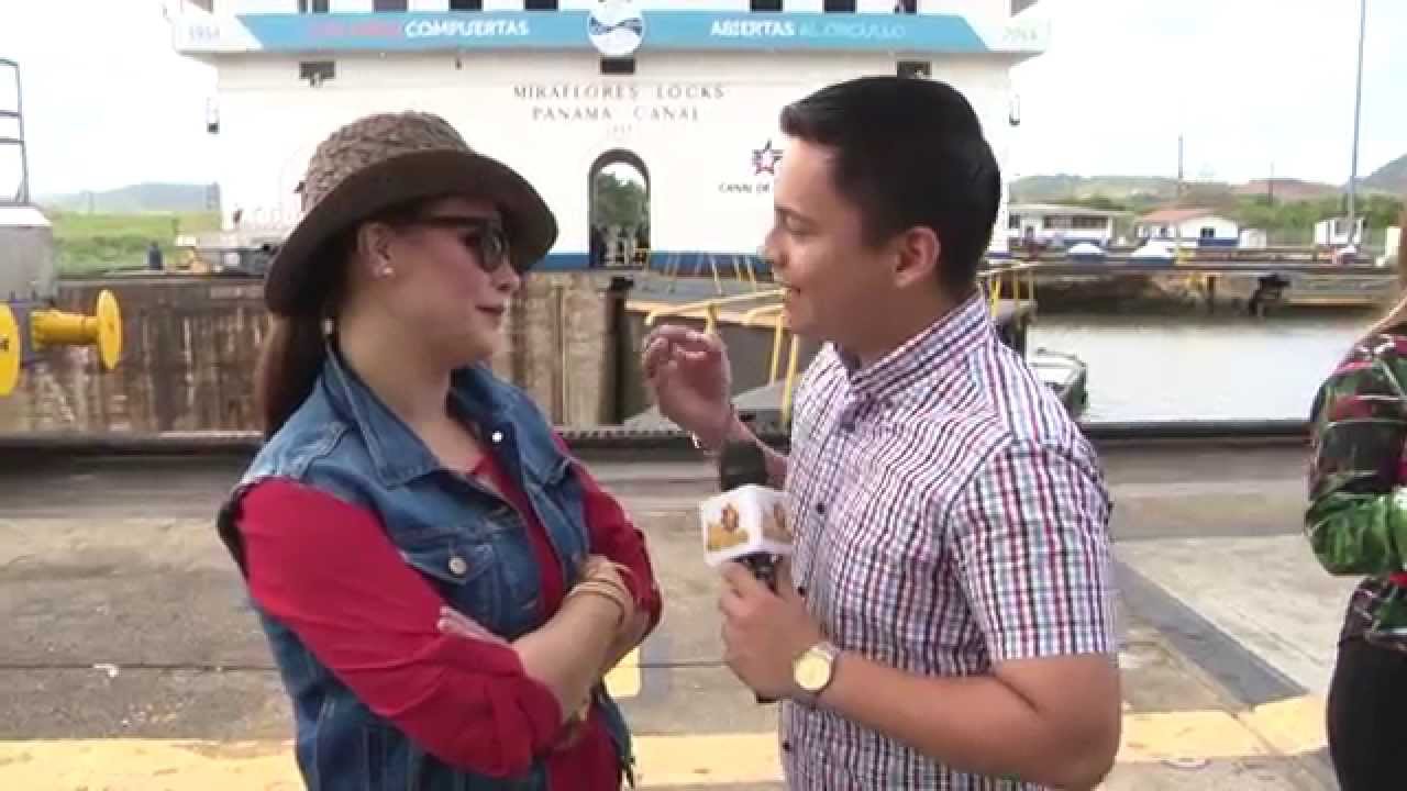 Olga Tañón en el Canal de Panamá