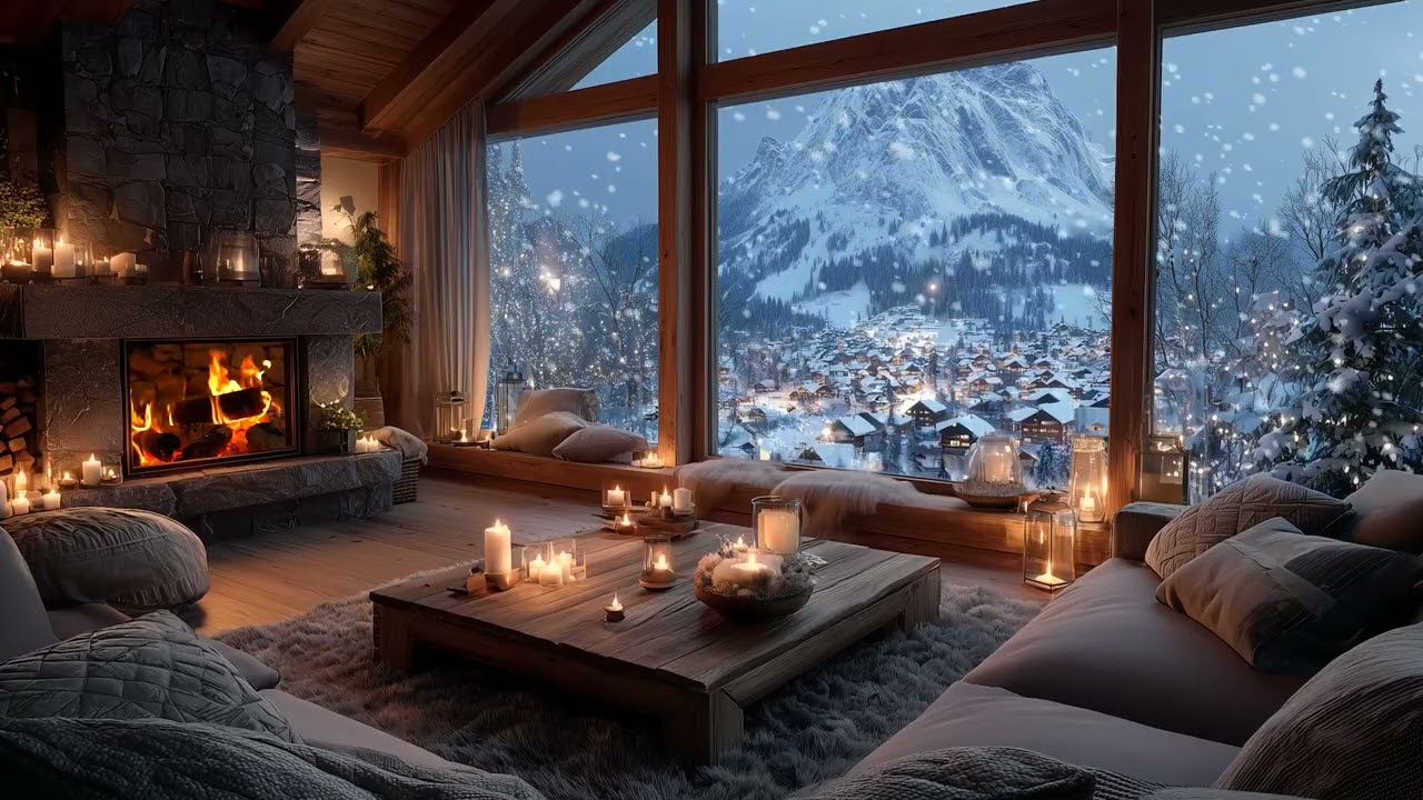 Snowy White Lounge Piano at Night | Soft Piano Music for Sleep, Study & Calm Focus