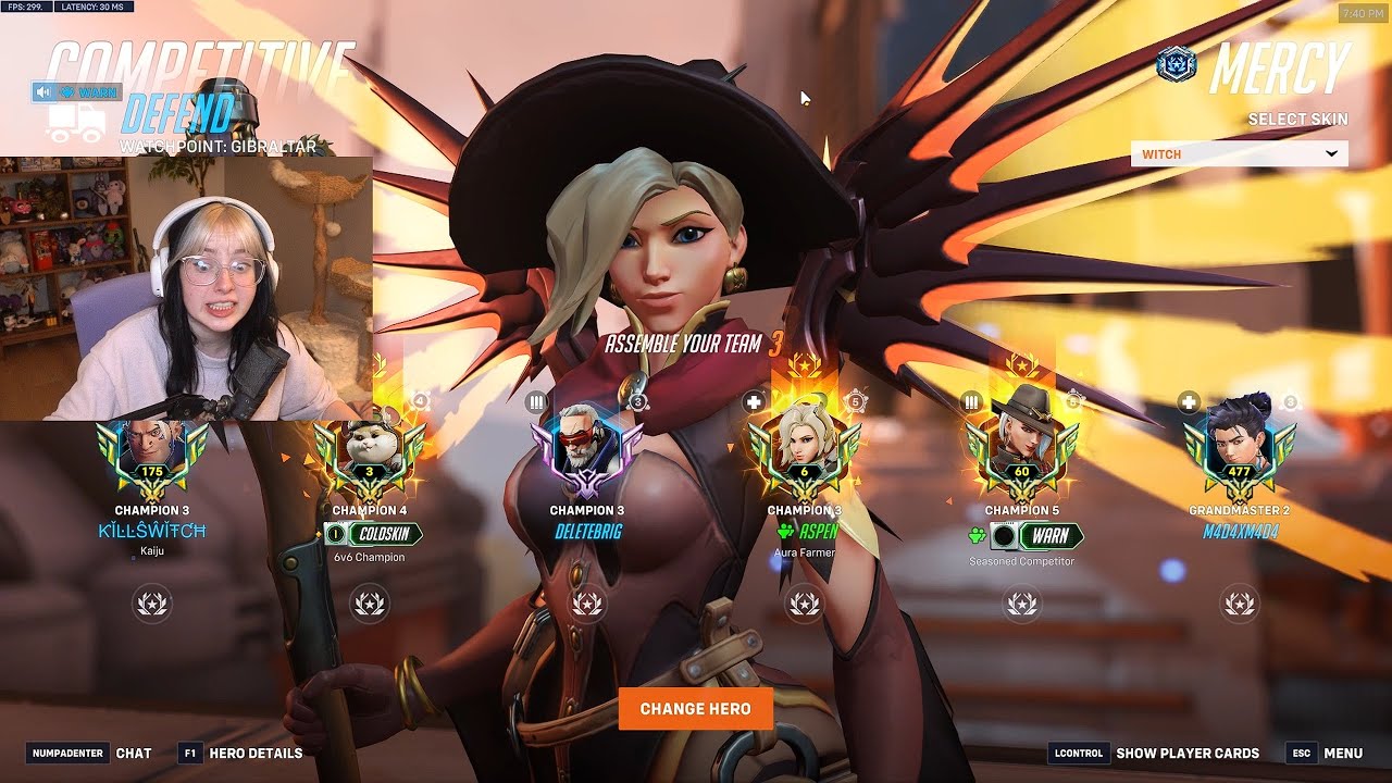 Aspen Juno + Mercy - Overwatch 2 Season 20 Top 500 Gameplay