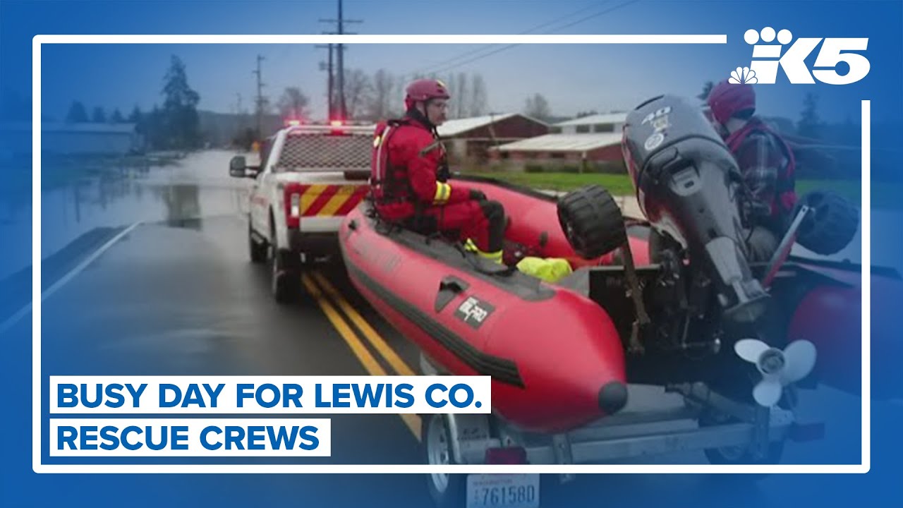 Rescuers busy during Lewis County flooding