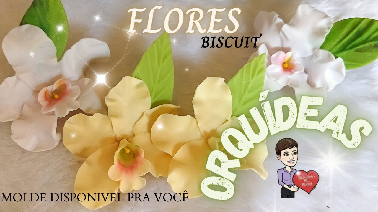 Flores de Biscuit Orquidea|  Passo a Passo para Iniciantes| Especial dia das Mães | @maluartebiscuit