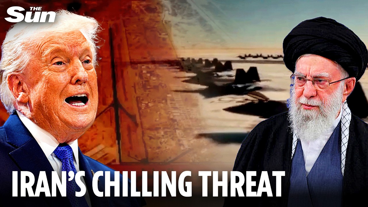 Iran threatens to BOMB key US airbase in chilling propaganda vid as Trump mulls 'fully fledged war'