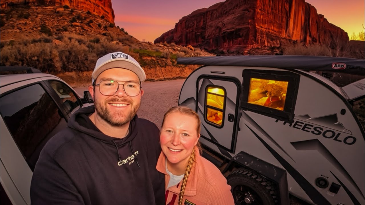 3 Days Teardrop Camping with Dogs in Moab Utah
