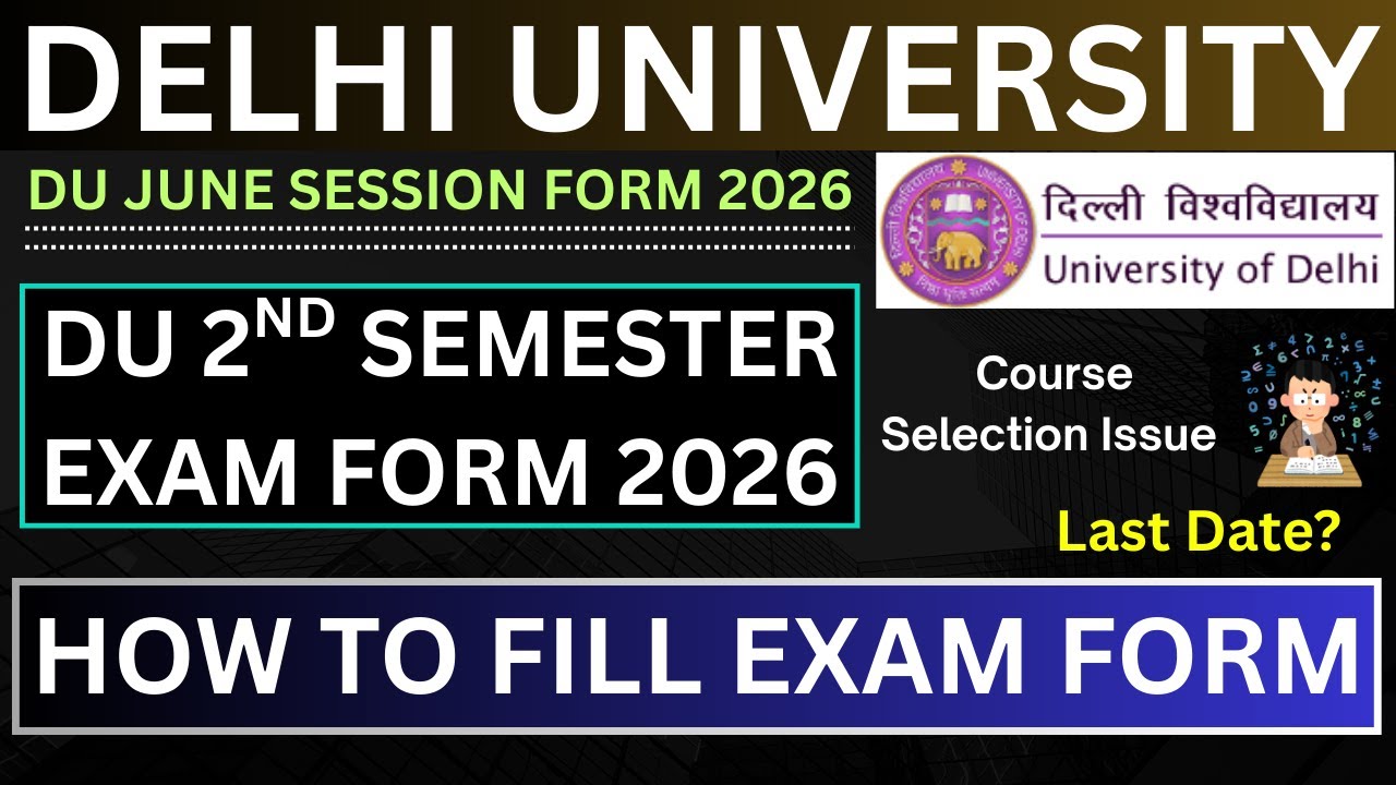 How To Fill Delhi University 2nd Semester Examination Form Step By Step Process 2026 #anas_du