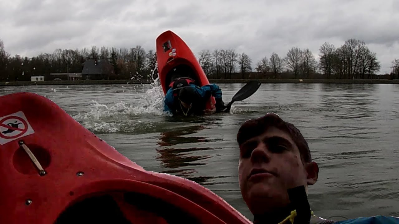 Learning the double pump. Flatwater freestyle.