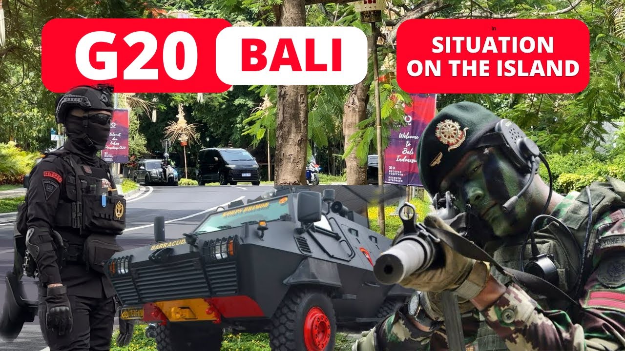 🇮🇩 G20 BALI Summit 2022 Indonesia. What was going on around the presidents. ARMY & LOCAL RESIDENTS