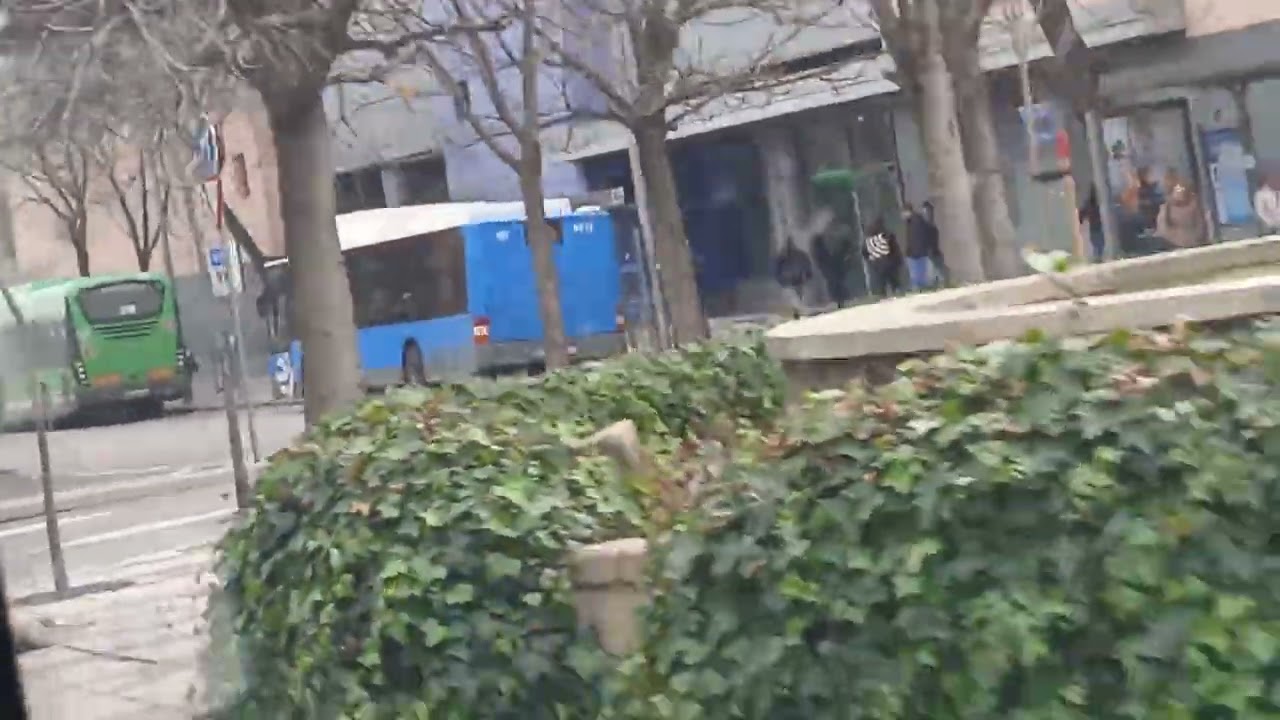 Here is the Emt bus 8812 on the number 105 in Madrid Wednesday 21 January 2026
