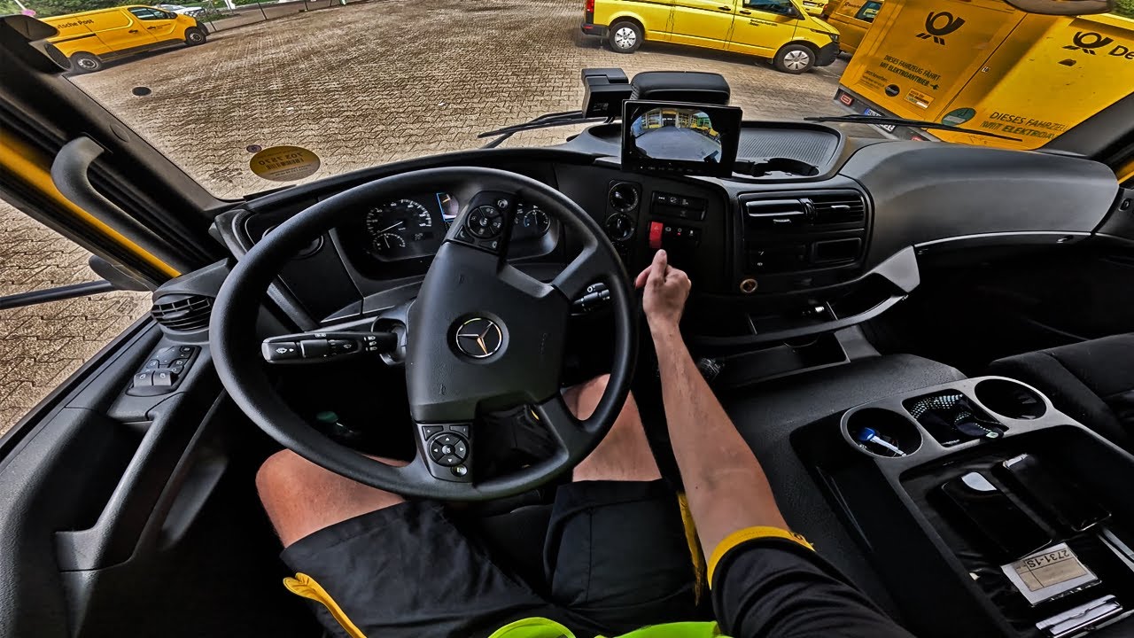 Arbeiten bei der Post mit dem Mercedes Atego  Zustelltour in Deutschland  LKW Alltag 4K #60