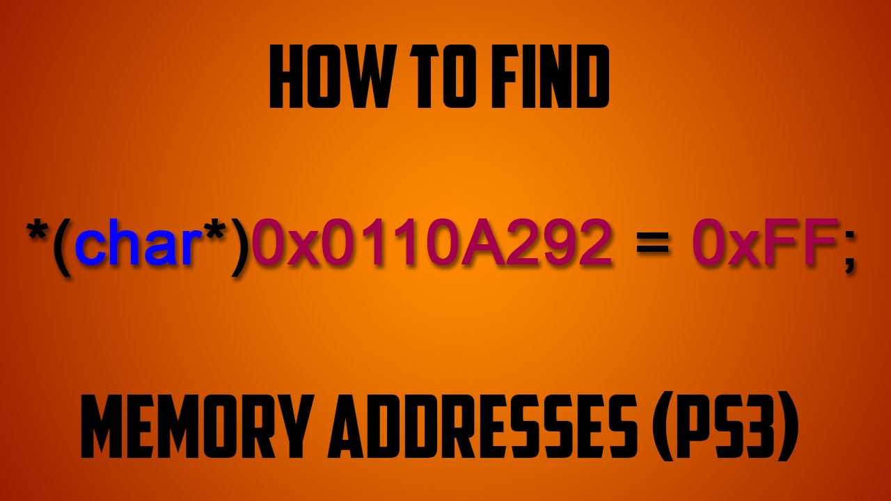 How to Find PS3 Memory Addresses on Any Game! (HD)