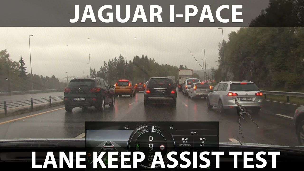 I-Pace auto steer test in traffic