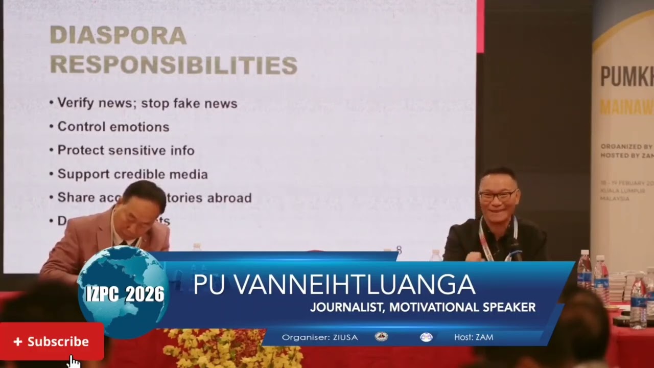 PU VANNEIHTLUANGA THUGENNA(International Zomi Peace Conference 2026 KL Malaysia)