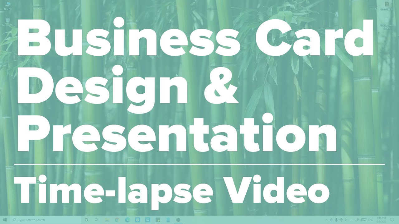 Business Card Design & Presentation – Time-lapse Video.