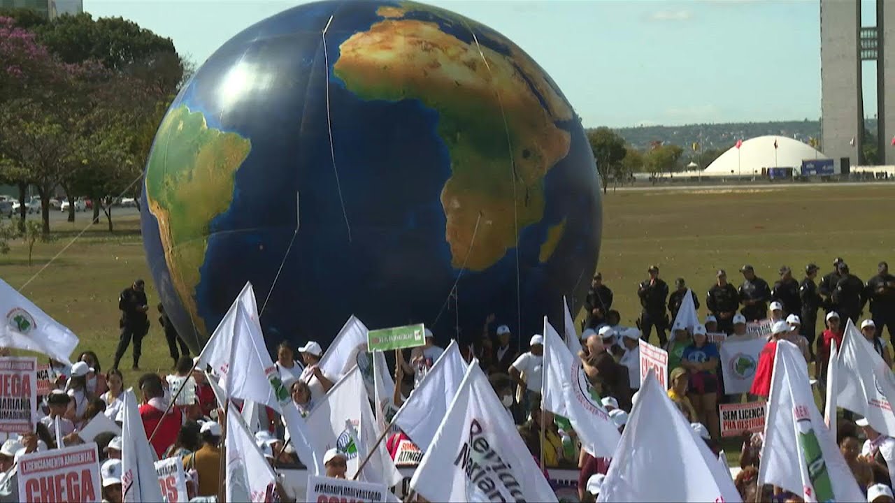 Protesto contra o 'PL da Devasta&ccedil;&atilde;o' no Dia Mundial do Meio Ambiente | AFP