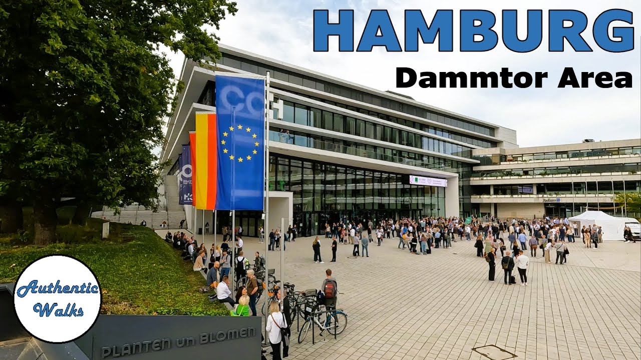 [4K] Walking Tour of Planten un Blomen and the Congress Center Area | Hamburg, Germany