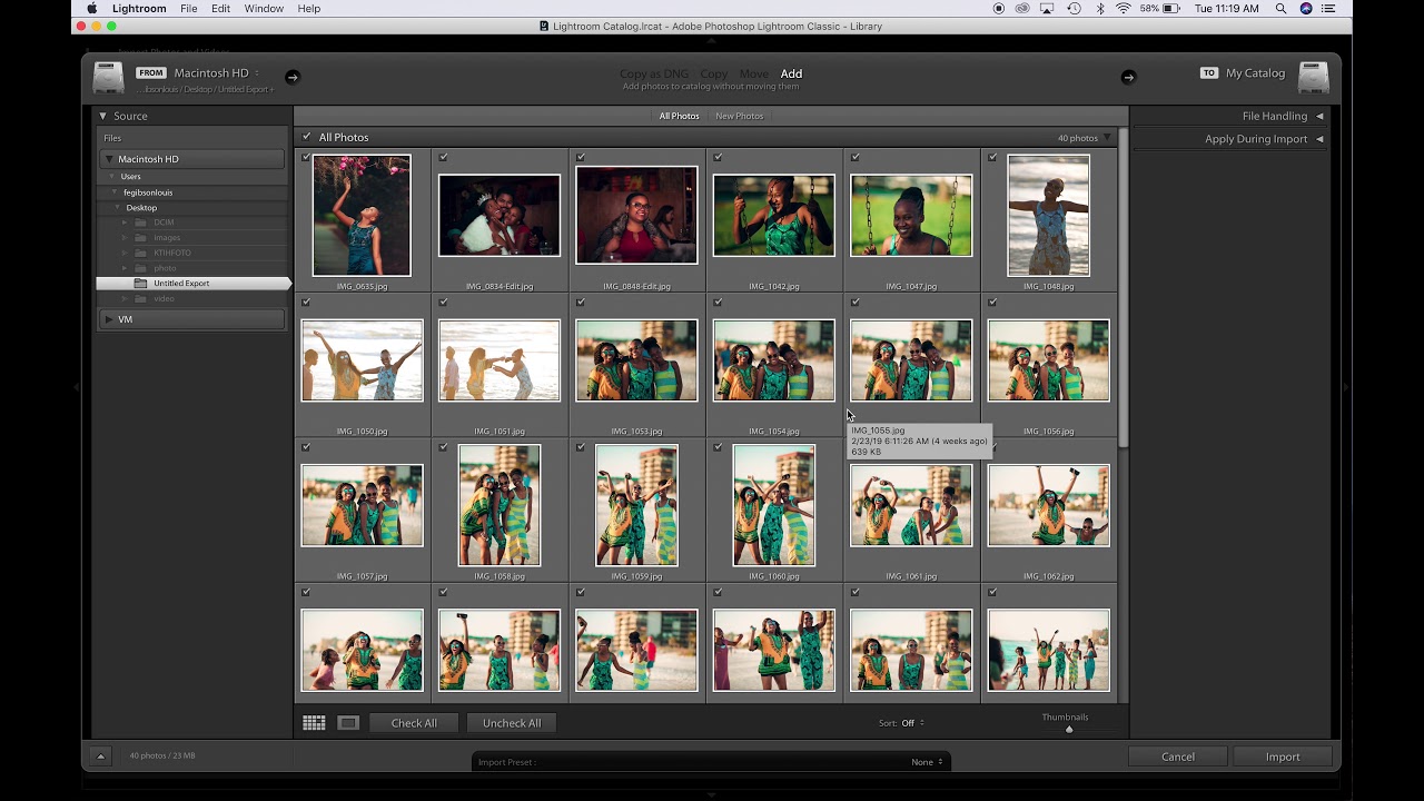 How to import photos in lightroom cc