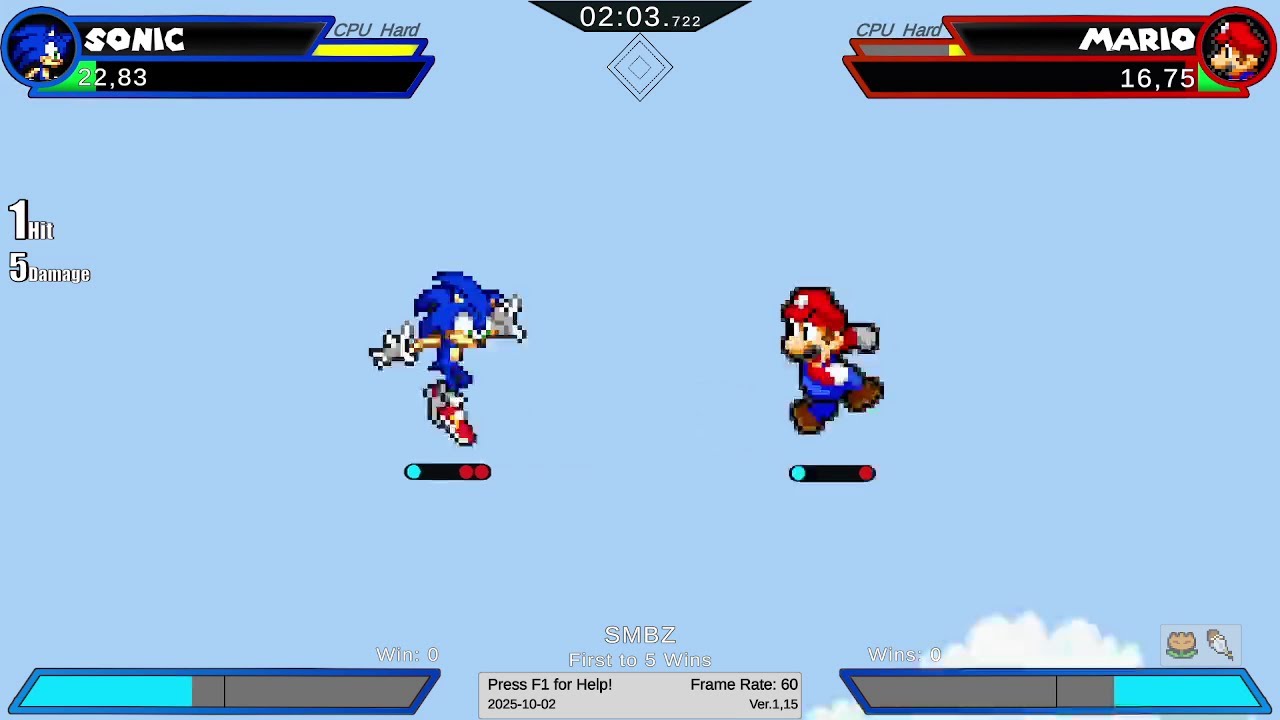 Mario vs Sonic (Super Mario Bros Z: The Game)