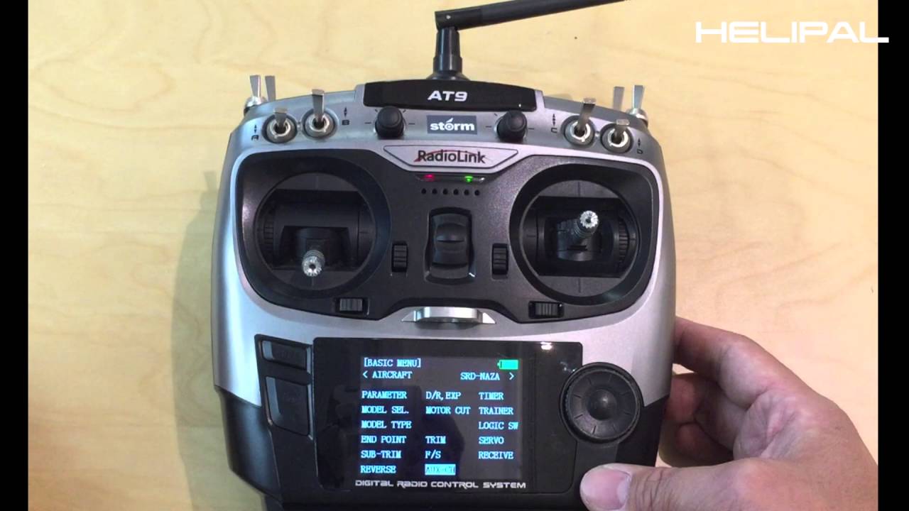 HeliPal.com AT9 Radio Controller Setup for Storm Drone Serieswith Naza GPS Controller