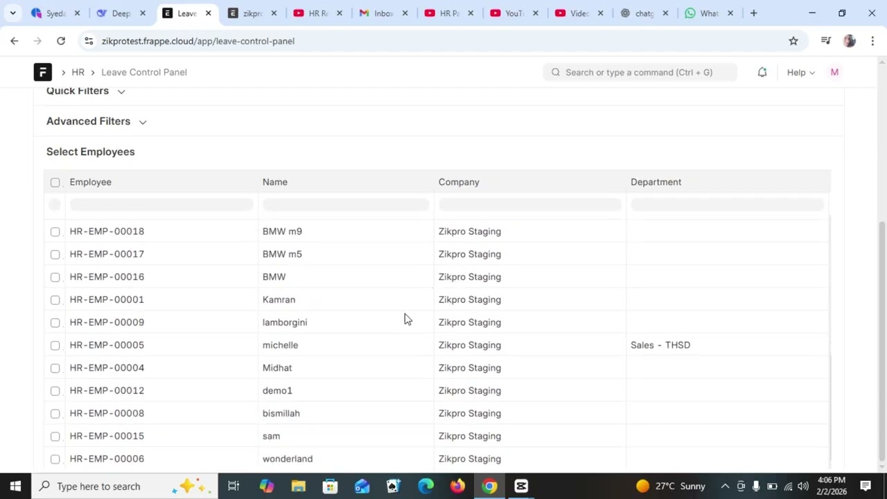 HR Leave Management Master In ERPNext