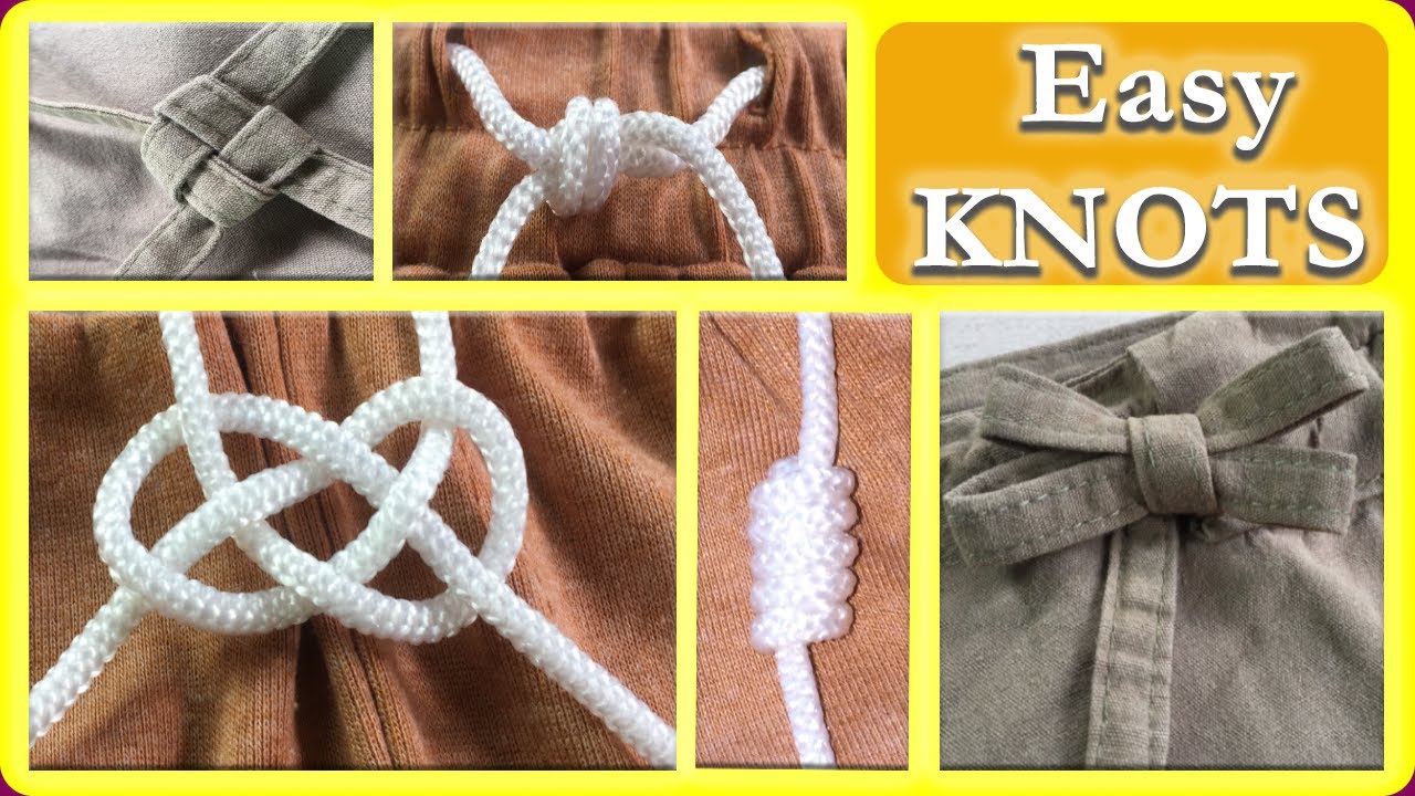 How To Tie Hoodie Strings| Pants Strings |Macrame Knots |Tutorial For Knots | Tie A Lace |Life Hack.