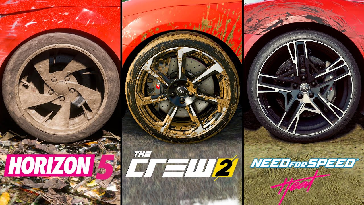 Forza Horizon 5 vs The Crew 2 vs NFS Heat - FULL Comparison! Attention to Detail & Graphics! PC 4K