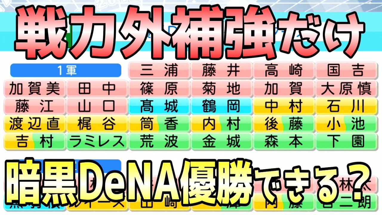 【パワプロ2012決】初年度DeNAは戦力外補強のみで優勝できるのか？【ゆっくり実況】
